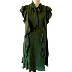 Worthington Green Ruffle Dress